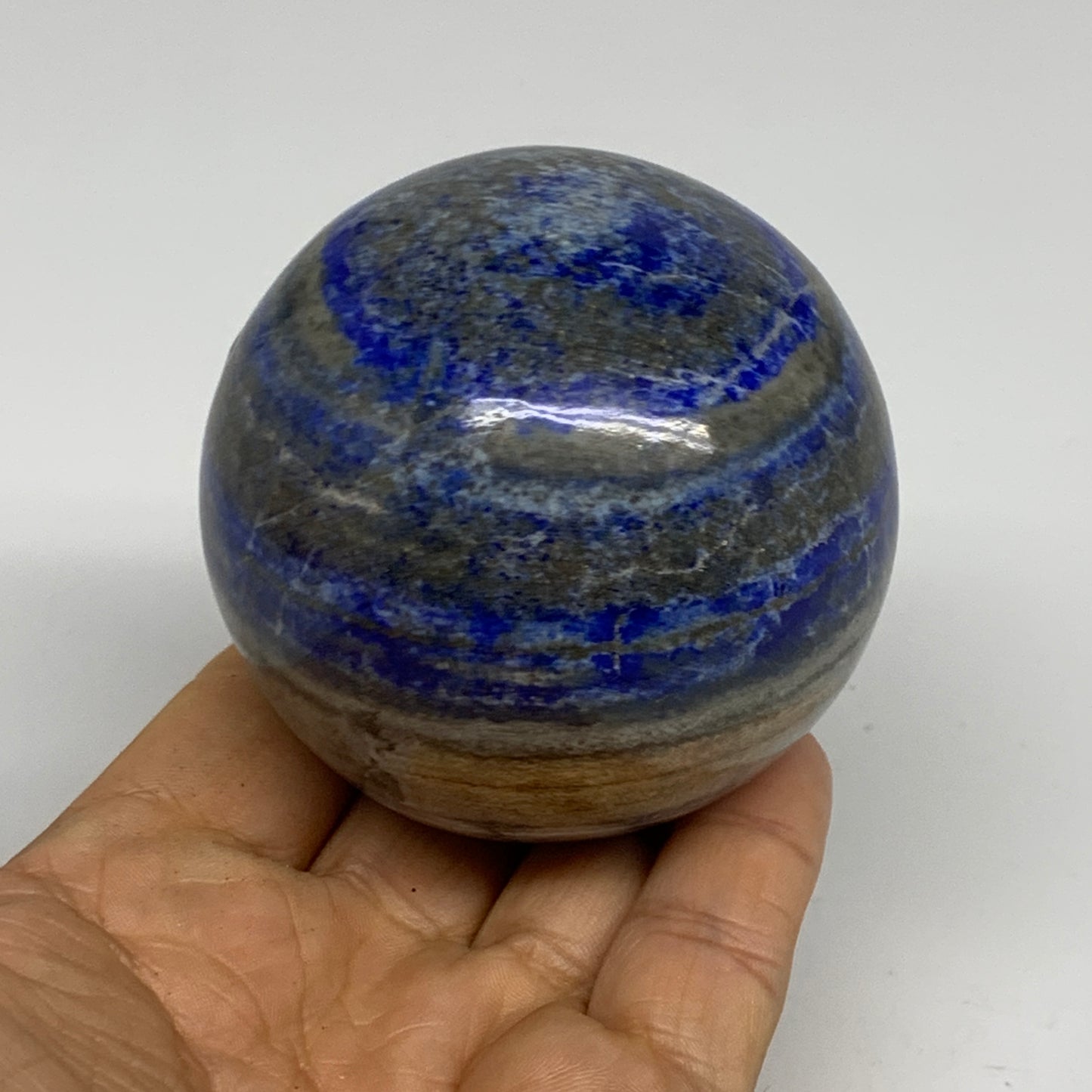 0.97 lbs, 2.6" (65mm), Lapis Lazuli Sphere Ball Gemstone @Afghanistan, B33203