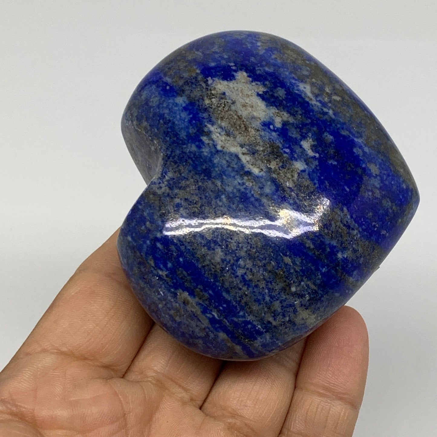 0.57 lbs, 2.6"x3"x1.4", Natural Lapis Lazuli Heart Polished Crystal, B36675