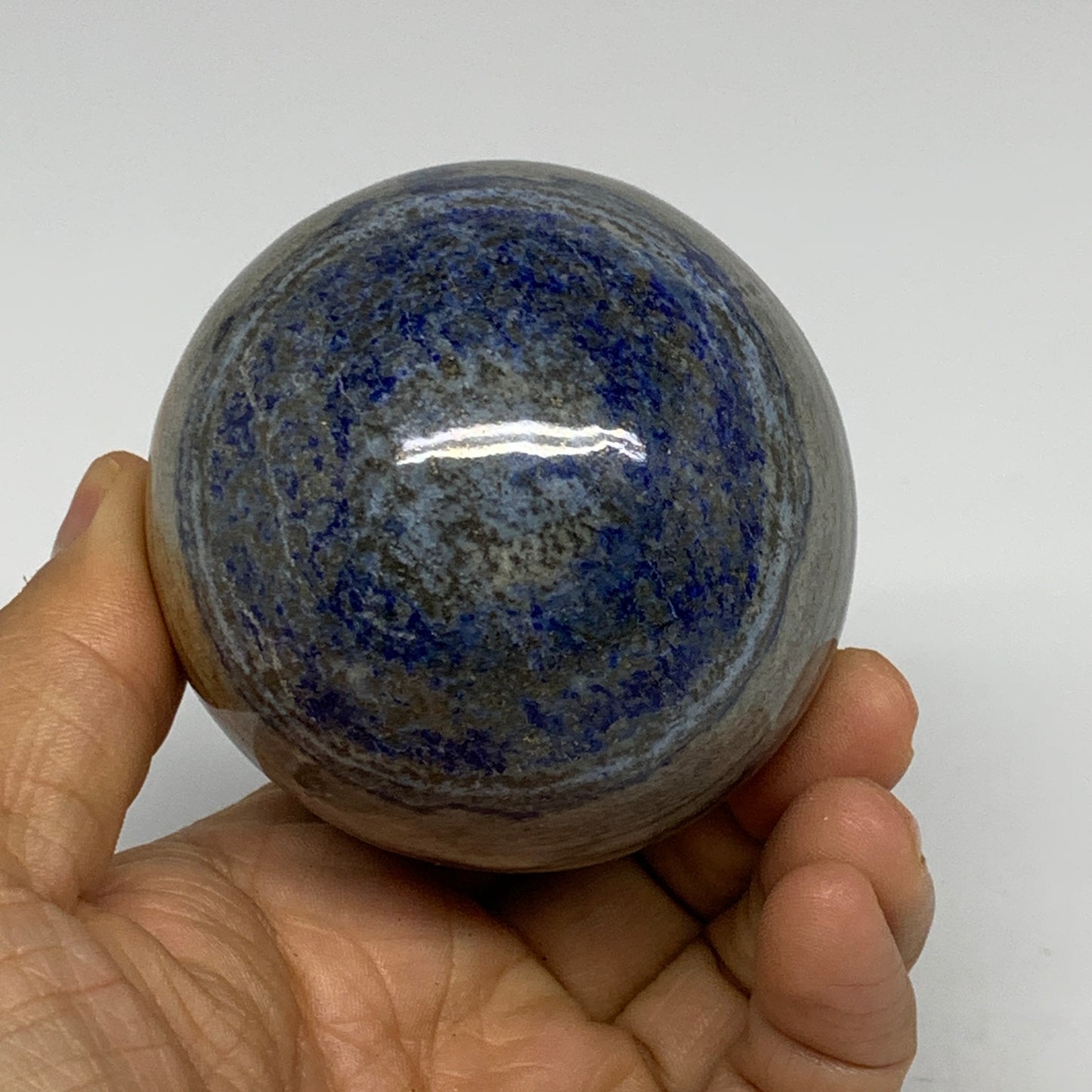 0.97 lbs, 2.6" (65mm), Lapis Lazuli Sphere Ball Gemstone @Afghanistan, B33203