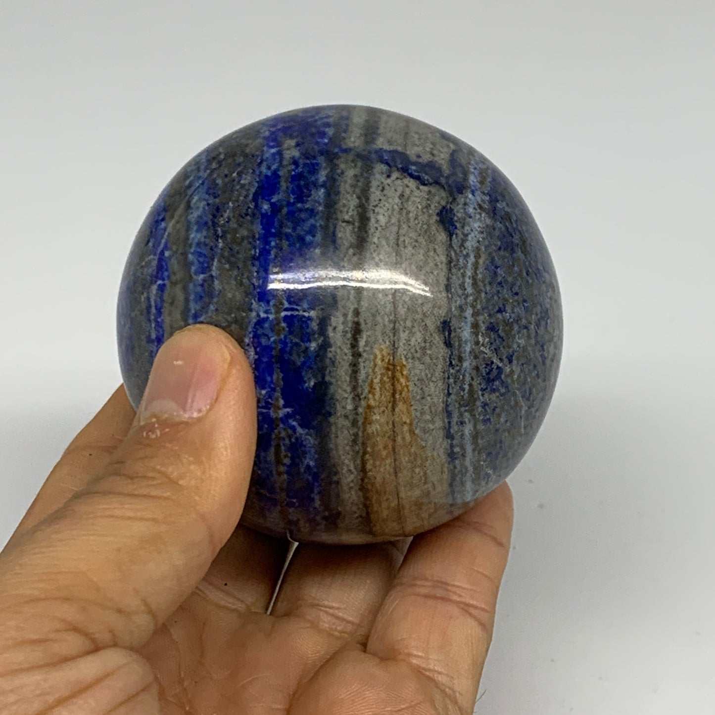 0.97 lbs, 2.6" (65mm), Lapis Lazuli Sphere Ball Gemstone @Afghanistan, B33203