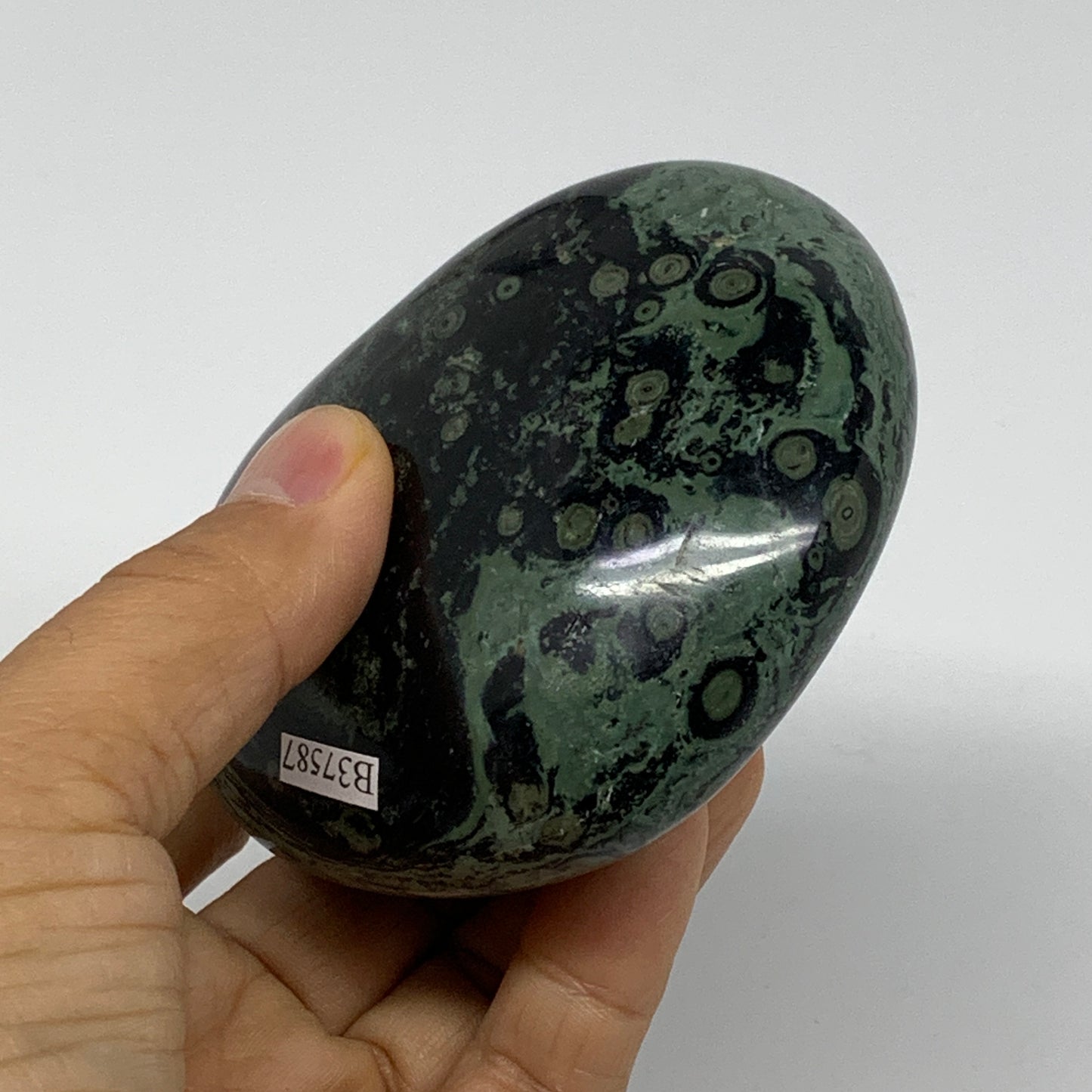 0.72 lbs, 2.9"x3.3"x1.5", Kambaba Jasper Heart Crocodile Polished Crystal, B3758