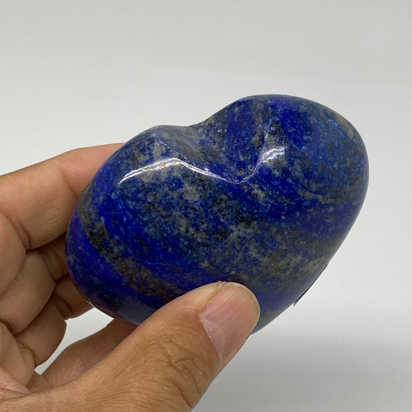 0.57 lbs, 2.6"x3"x1.4", Natural Lapis Lazuli Heart Polished Crystal, B36675