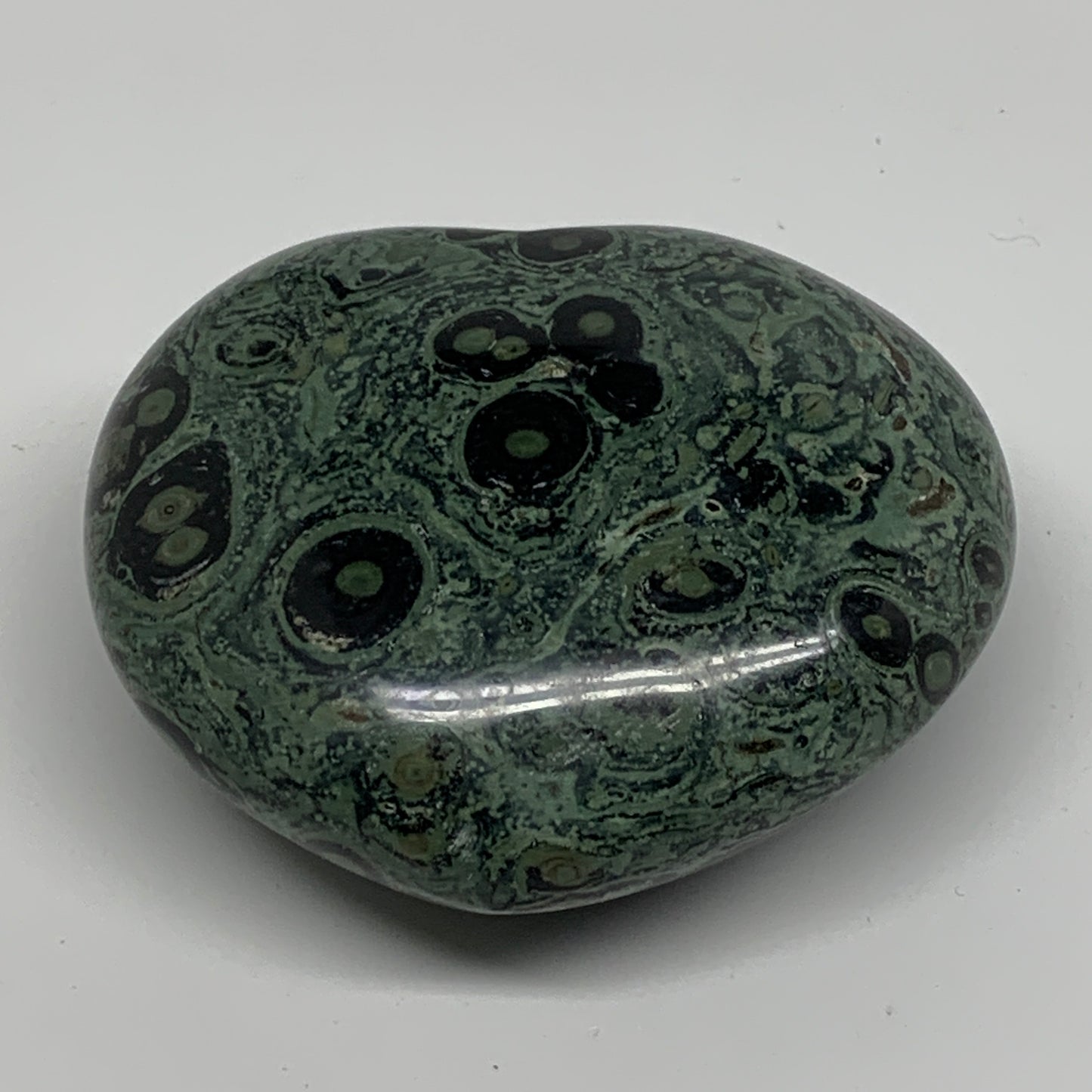 0.72 lbs, 2.9"x3.3"x1.5", Kambaba Jasper Heart Crocodile Polished Crystal, B3758
