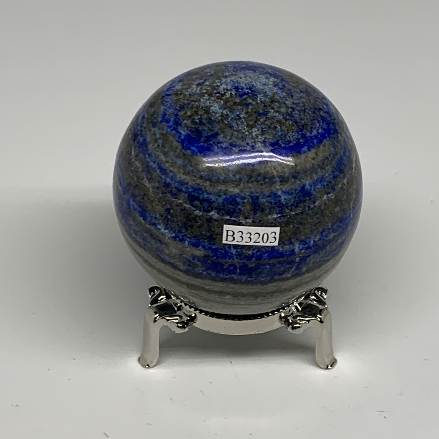 0.97 lbs, 2.6" (65mm), Lapis Lazuli Sphere Ball Gemstone @Afghanistan, B33203