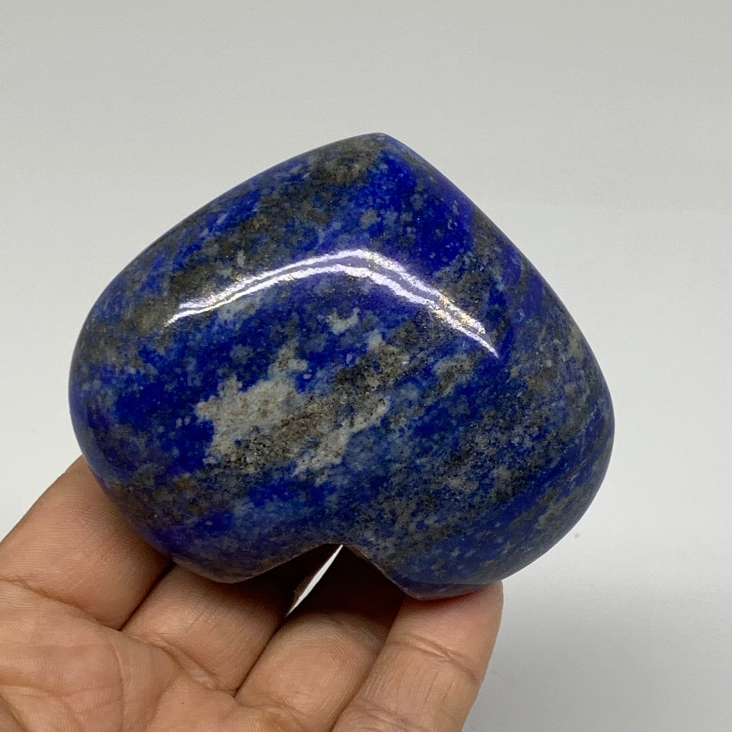 0.57 lbs, 2.6"x3"x1.4", Natural Lapis Lazuli Heart Polished Crystal, B36675