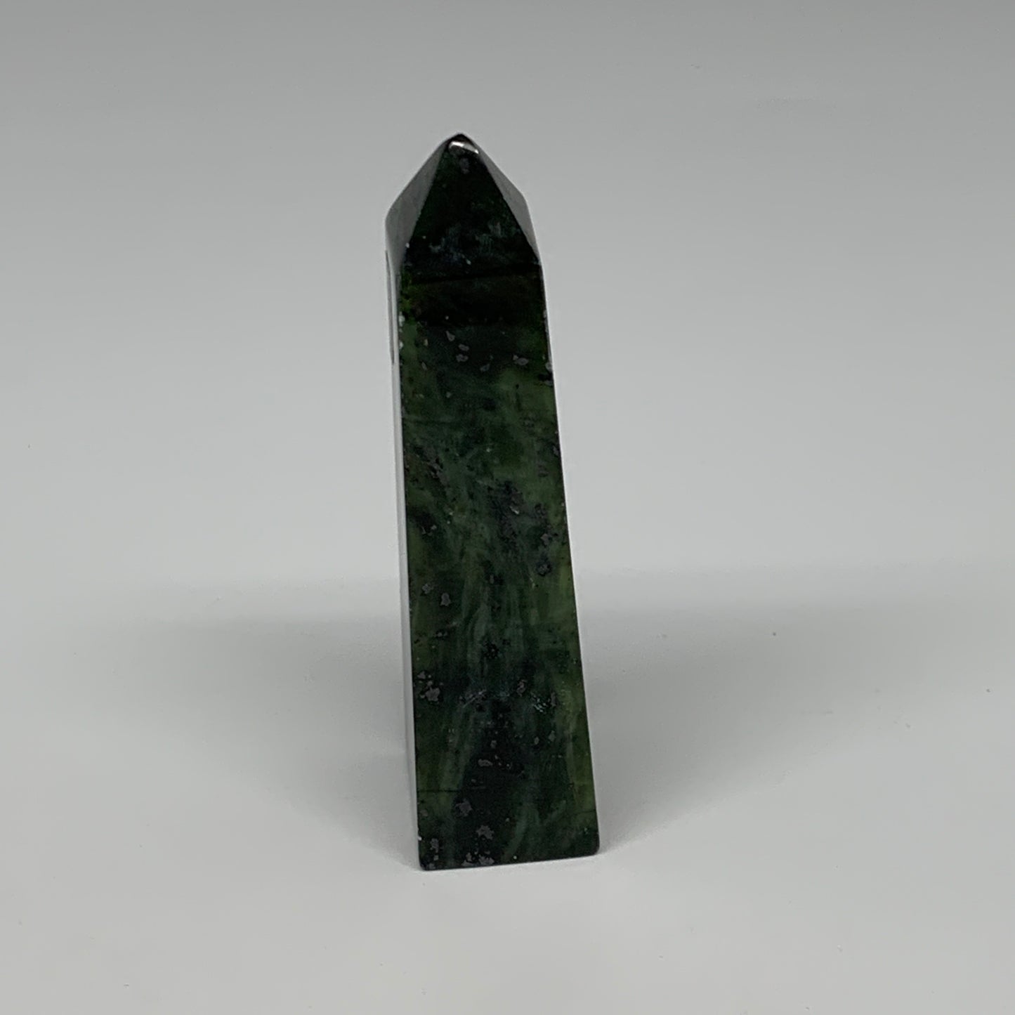 110.3g, 3.8"x1.1"x0.9", Serpentine Point Tower Obelisk Crystal @Pakistan, B29645
