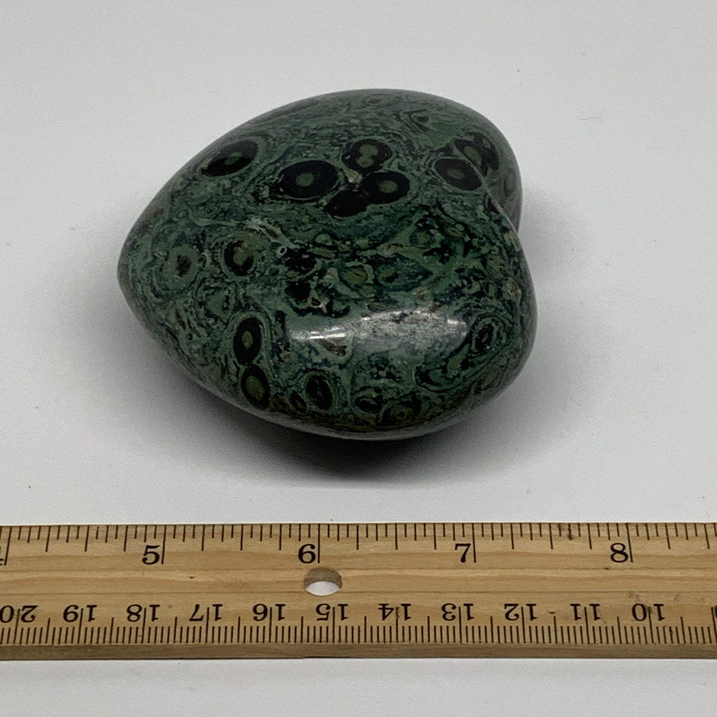 0.72 lbs, 2.9"x3.3"x1.5", Kambaba Jasper Heart Crocodile Polished Crystal, B3758