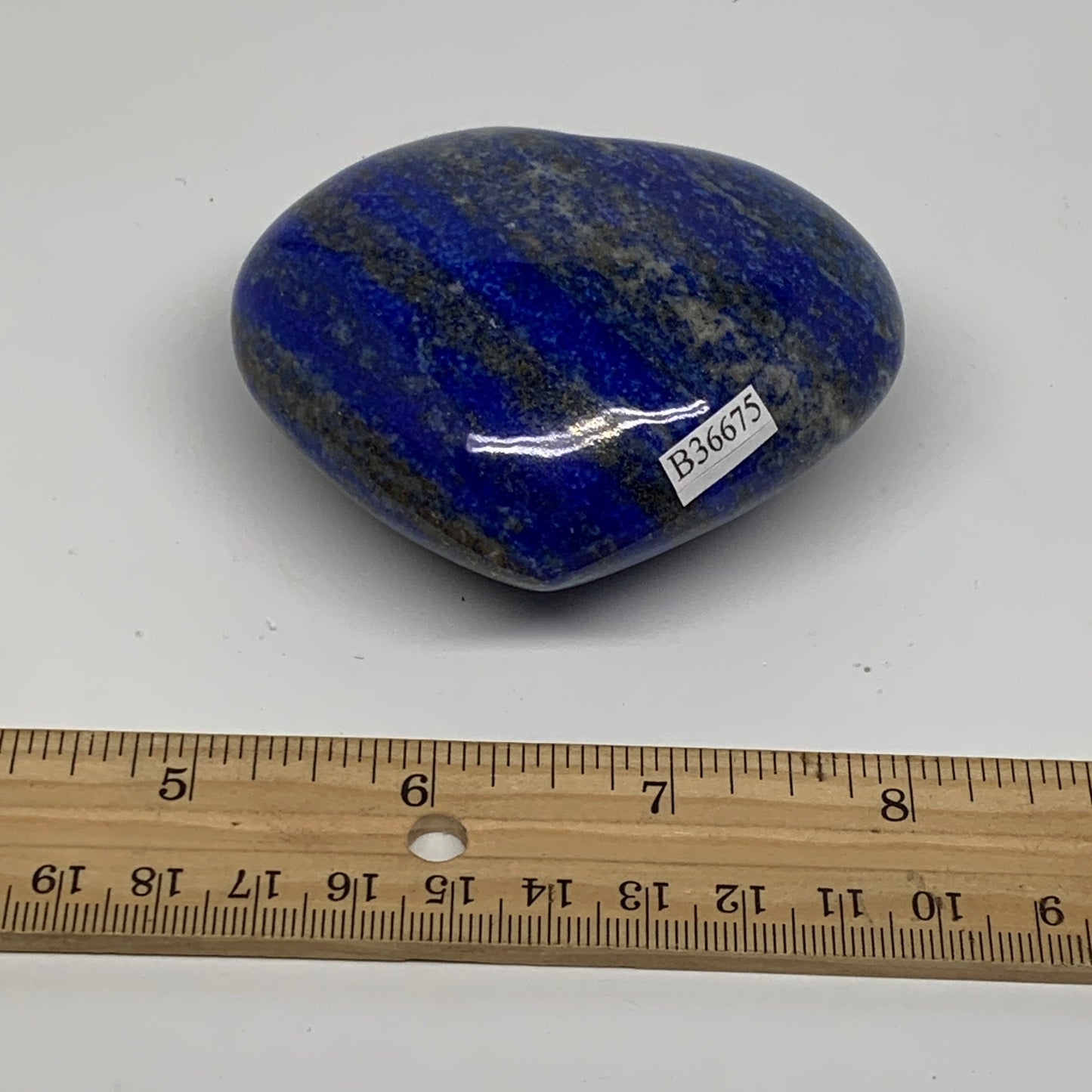 0.57 lbs, 2.6"x3"x1.4", Natural Lapis Lazuli Heart Polished Crystal, B36675