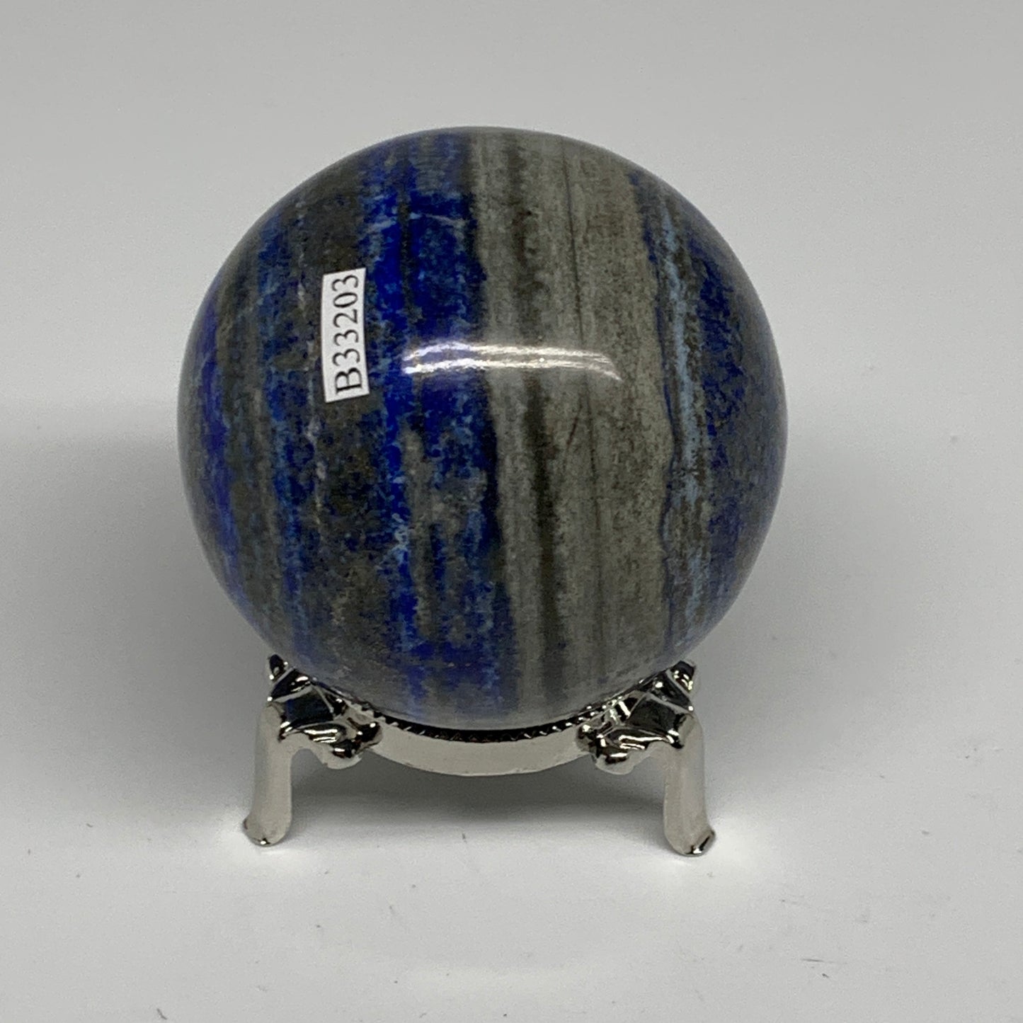 0.97 lbs, 2.6" (65mm), Lapis Lazuli Sphere Ball Gemstone @Afghanistan, B33203