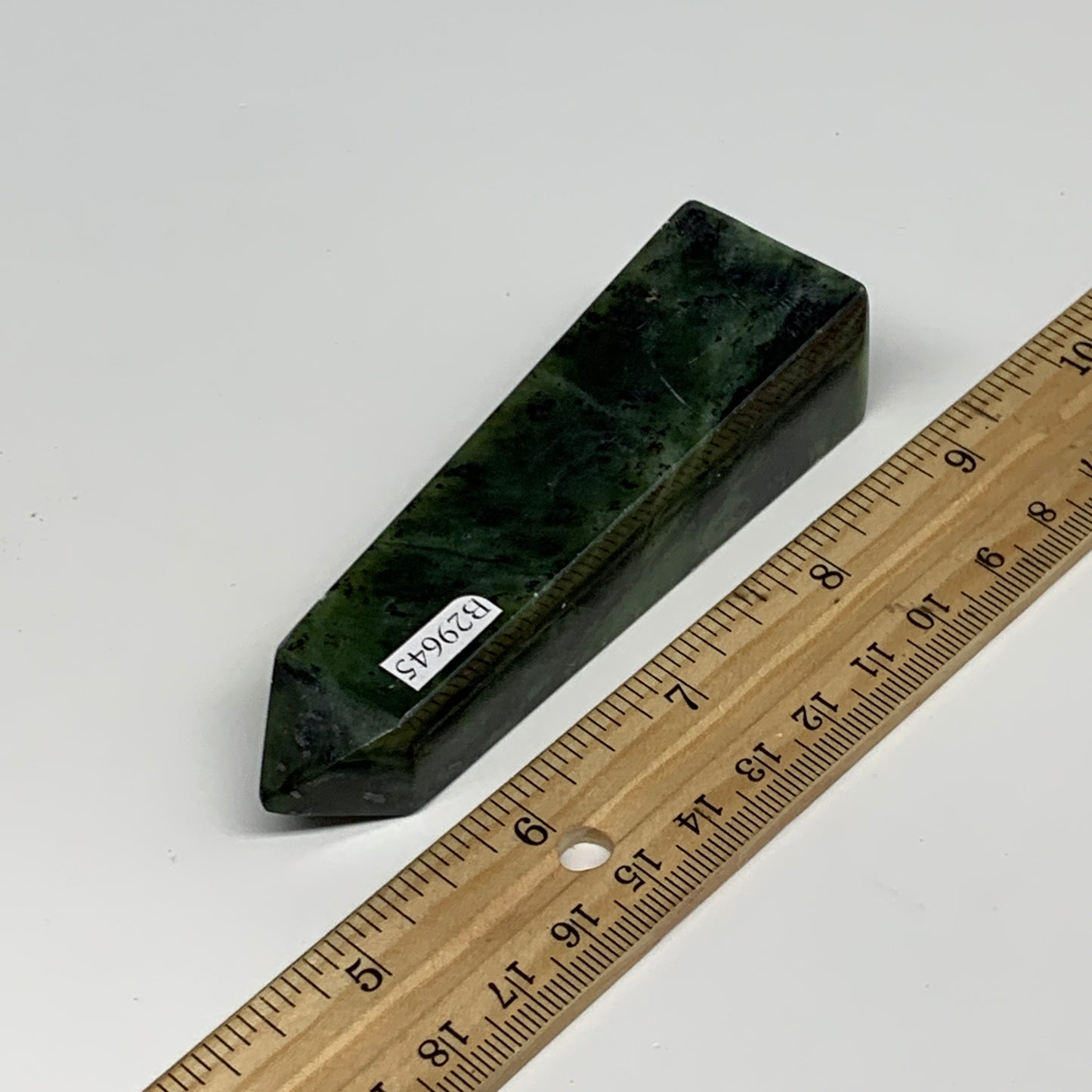 110.3g, 3.8"x1.1"x0.9", Serpentine Point Tower Obelisk Crystal @Pakistan, B29645