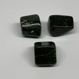 175.1g, 1.1"-1.4", 3pcs, Natural Nephrite Jade Tumbled Stone @Afghanistan,B31907