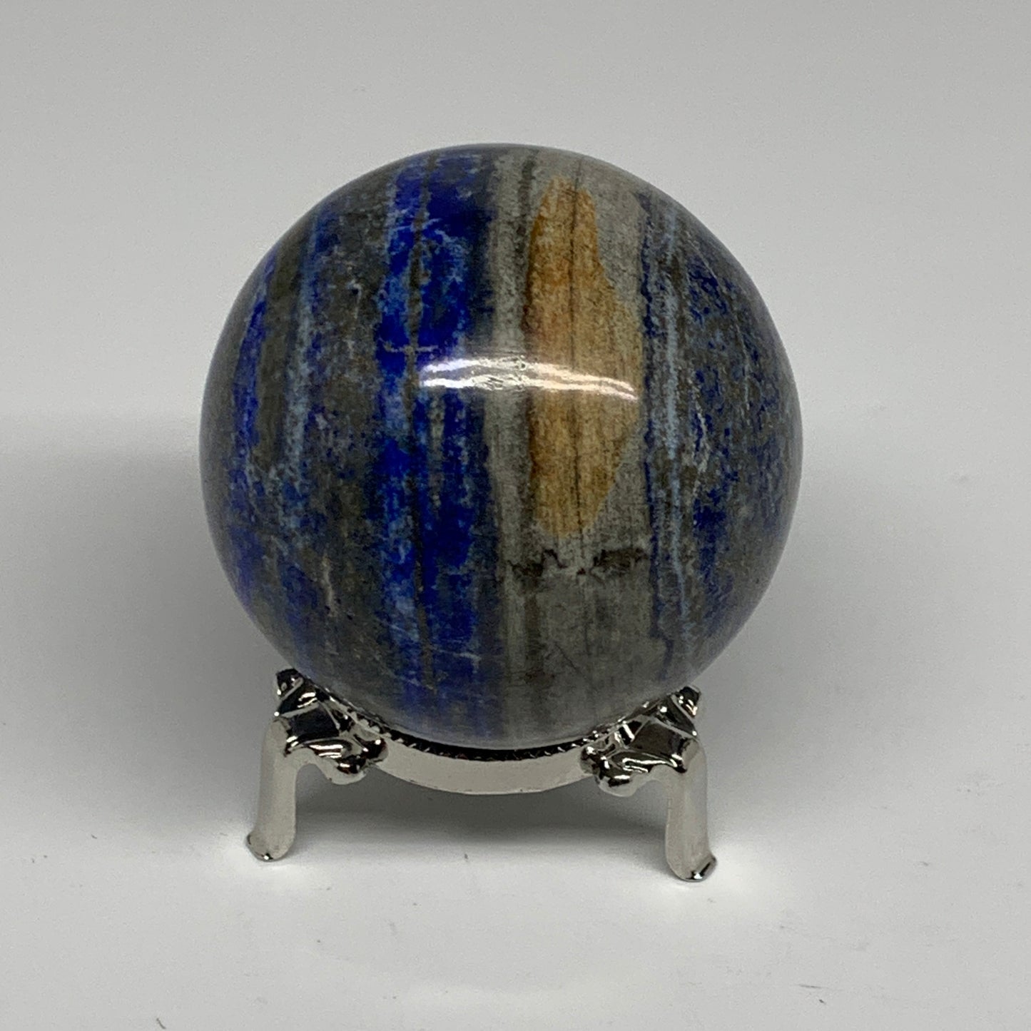 0.97 lbs, 2.6" (65mm), Lapis Lazuli Sphere Ball Gemstone @Afghanistan, B33203