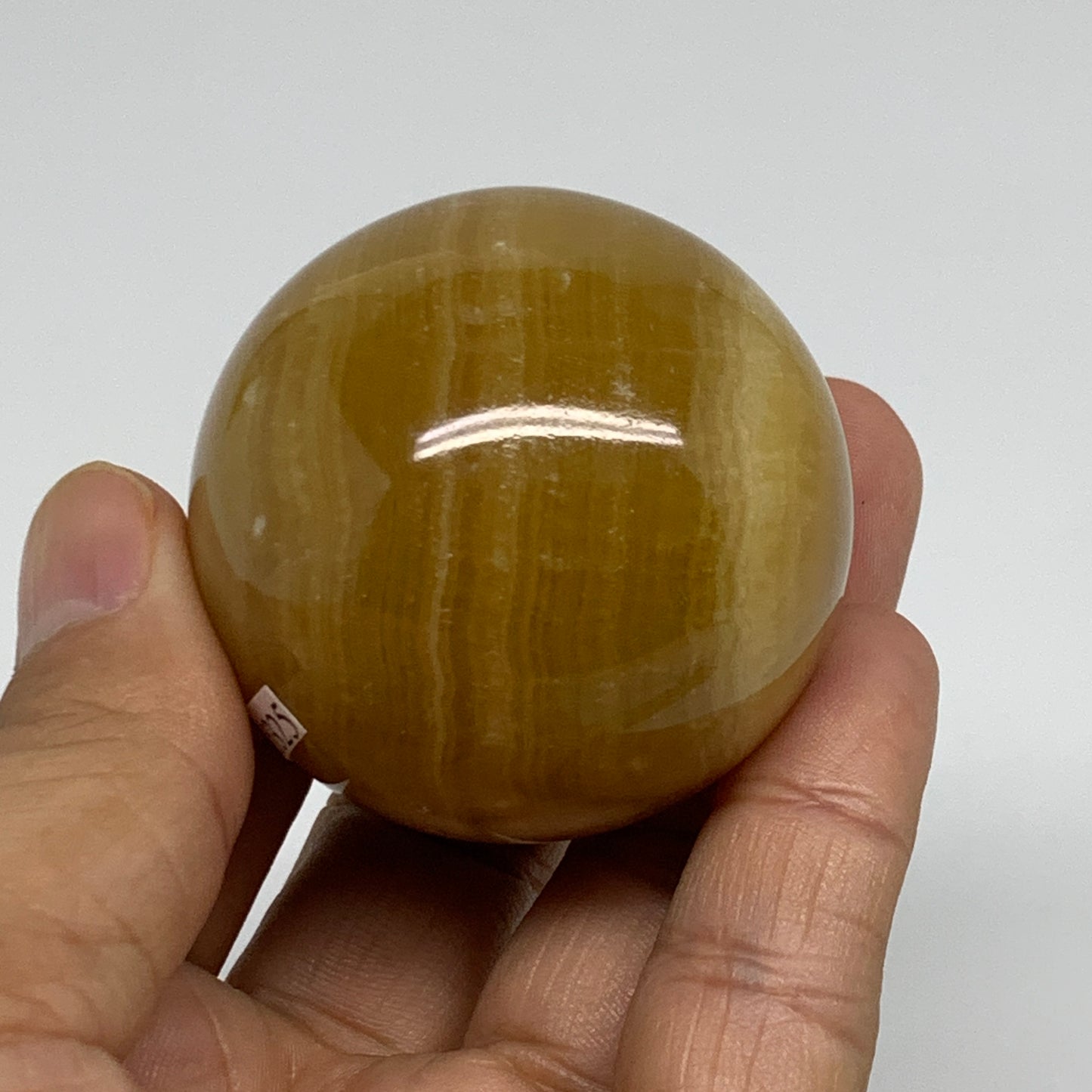 139.9g,1.8"(46mm), Honey Calcite Sphere Polished Gemstone, B35325