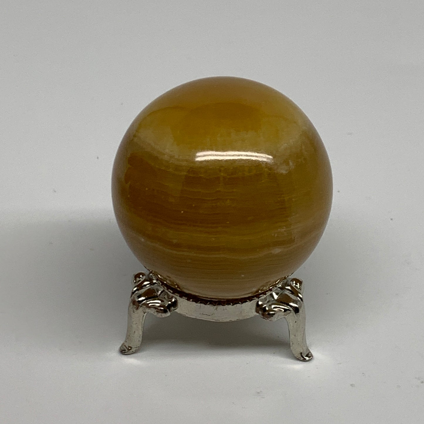 139.9g,1.8"(46mm), Honey Calcite Sphere Polished Gemstone, B35325