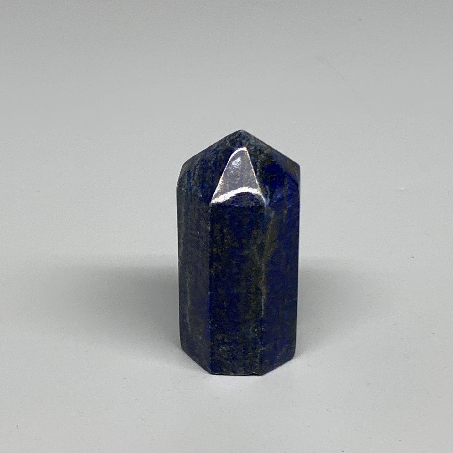 143.8g, 2.6"x1.2", Natural Lapis Lazuli Tower Point Obelisk Afghanistan,B30386