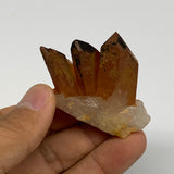 37.9g, 1.6"x1.9"x0.8", Orange Quartz Cluster Crystal Terminated @Brazil, B28903