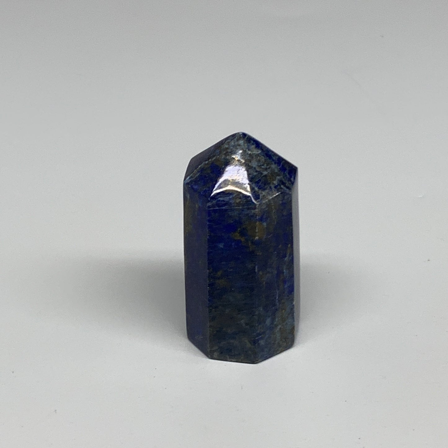 143.8g, 2.6"x1.2", Natural Lapis Lazuli Tower Point Obelisk Afghanistan,B30386