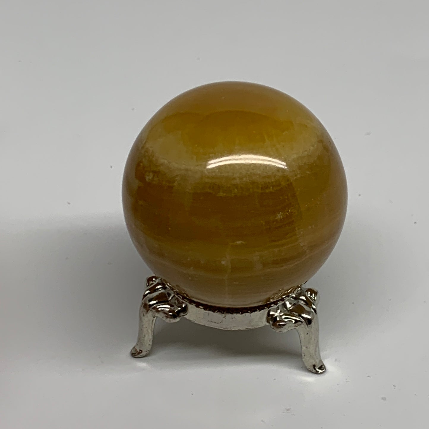 139.9g,1.8"(46mm), Honey Calcite Sphere Polished Gemstone, B35325