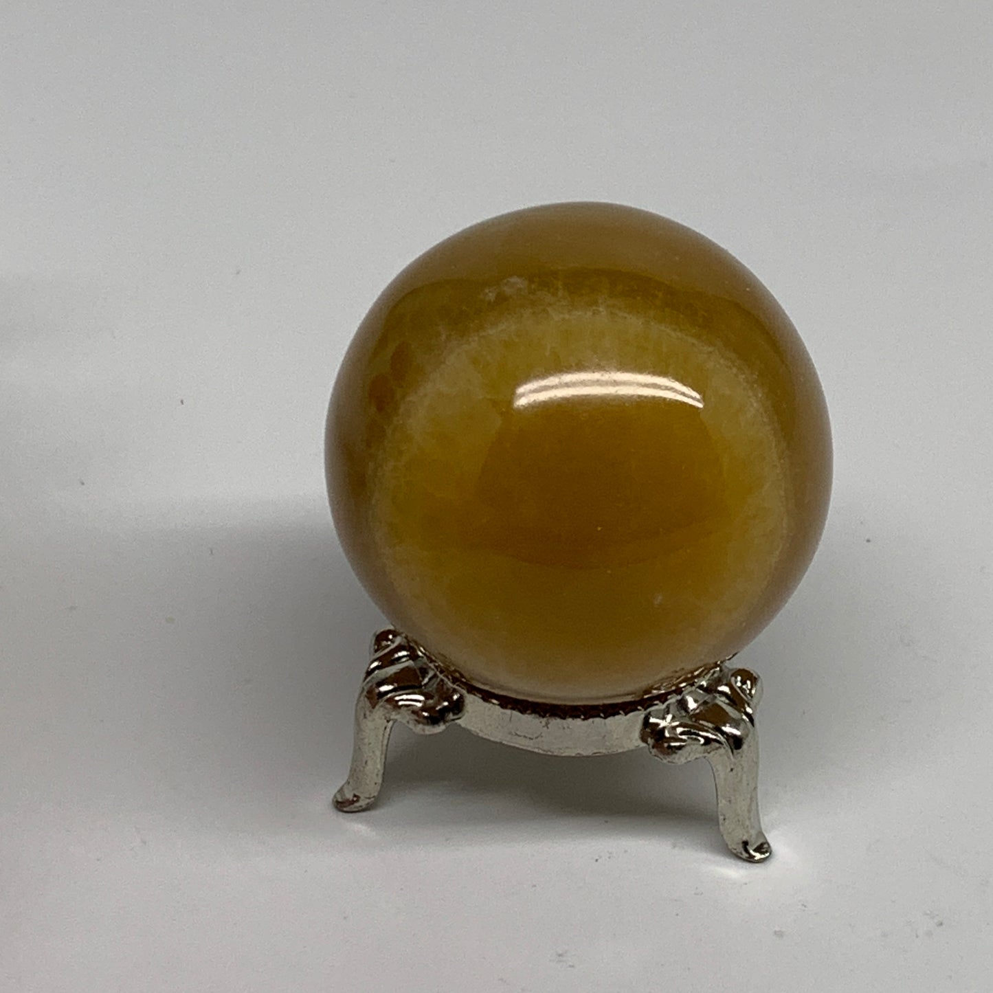 139.9g,1.8"(46mm), Honey Calcite Sphere Polished Gemstone, B35325