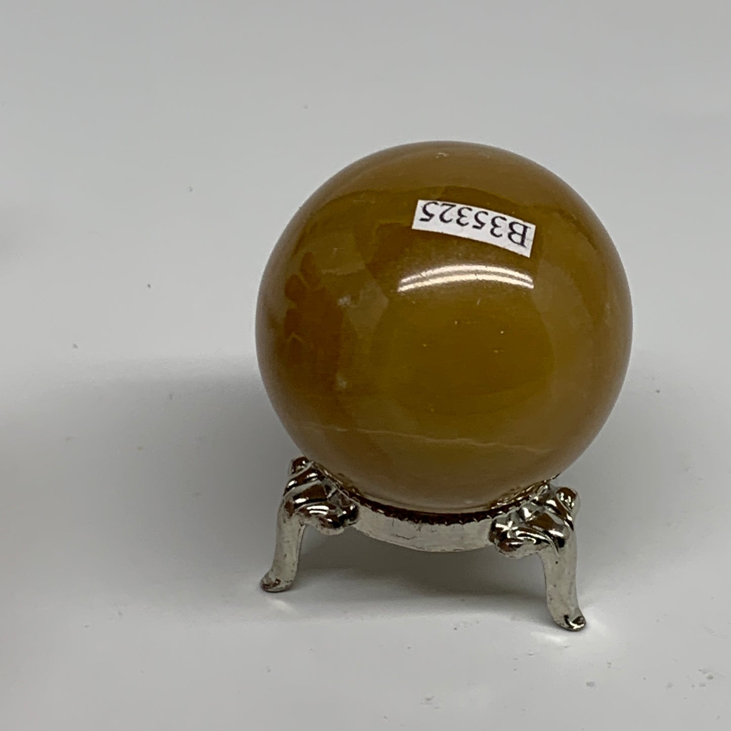 139.9g,1.8"(46mm), Honey Calcite Sphere Polished Gemstone, B35325