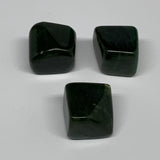 166.9g, 1.1"-1.2", 3pcs, Natural Nephrite Jade Tumbled Stone @Afghanistan,B31908