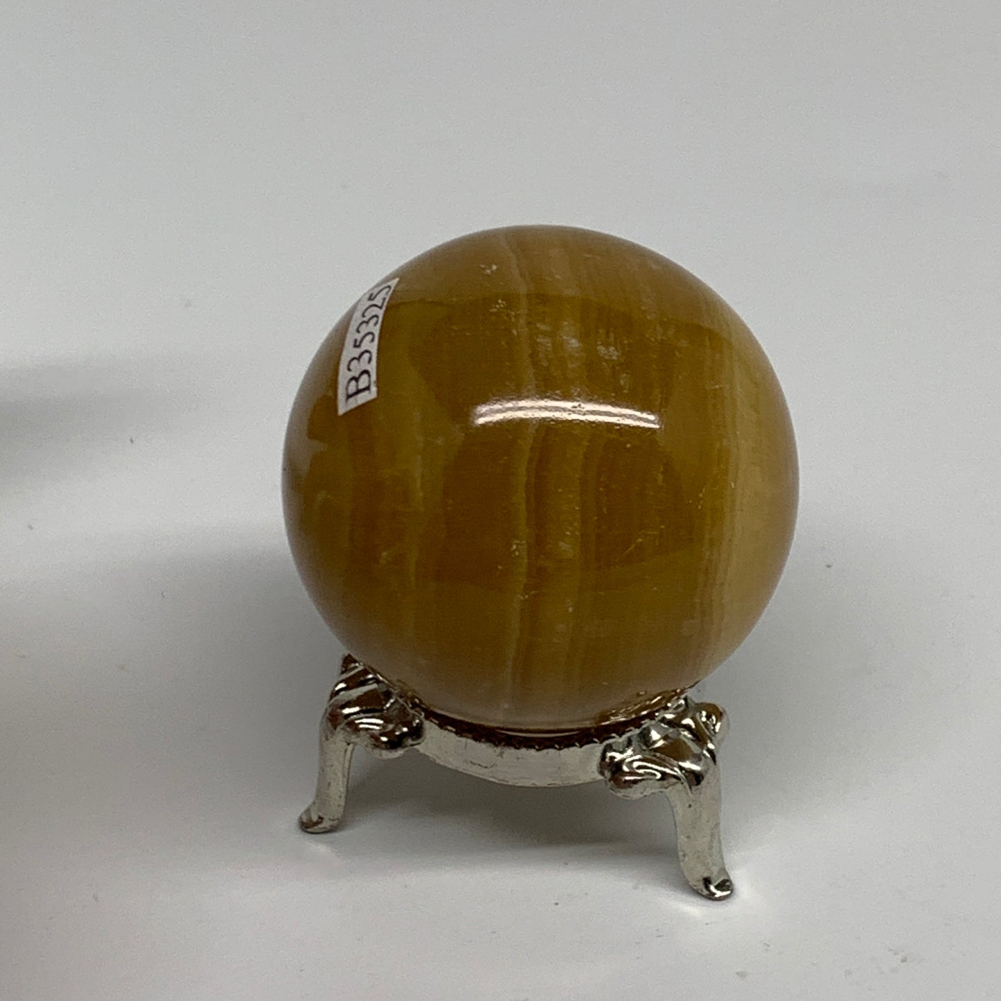 139.9g,1.8"(46mm), Honey Calcite Sphere Polished Gemstone, B35325