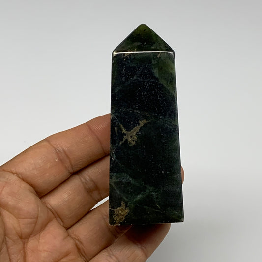 141.2g, 3.4"x1.2"x1.1", Serpentine Point Tower Obelisk Crystal @Pakistan, B29643
