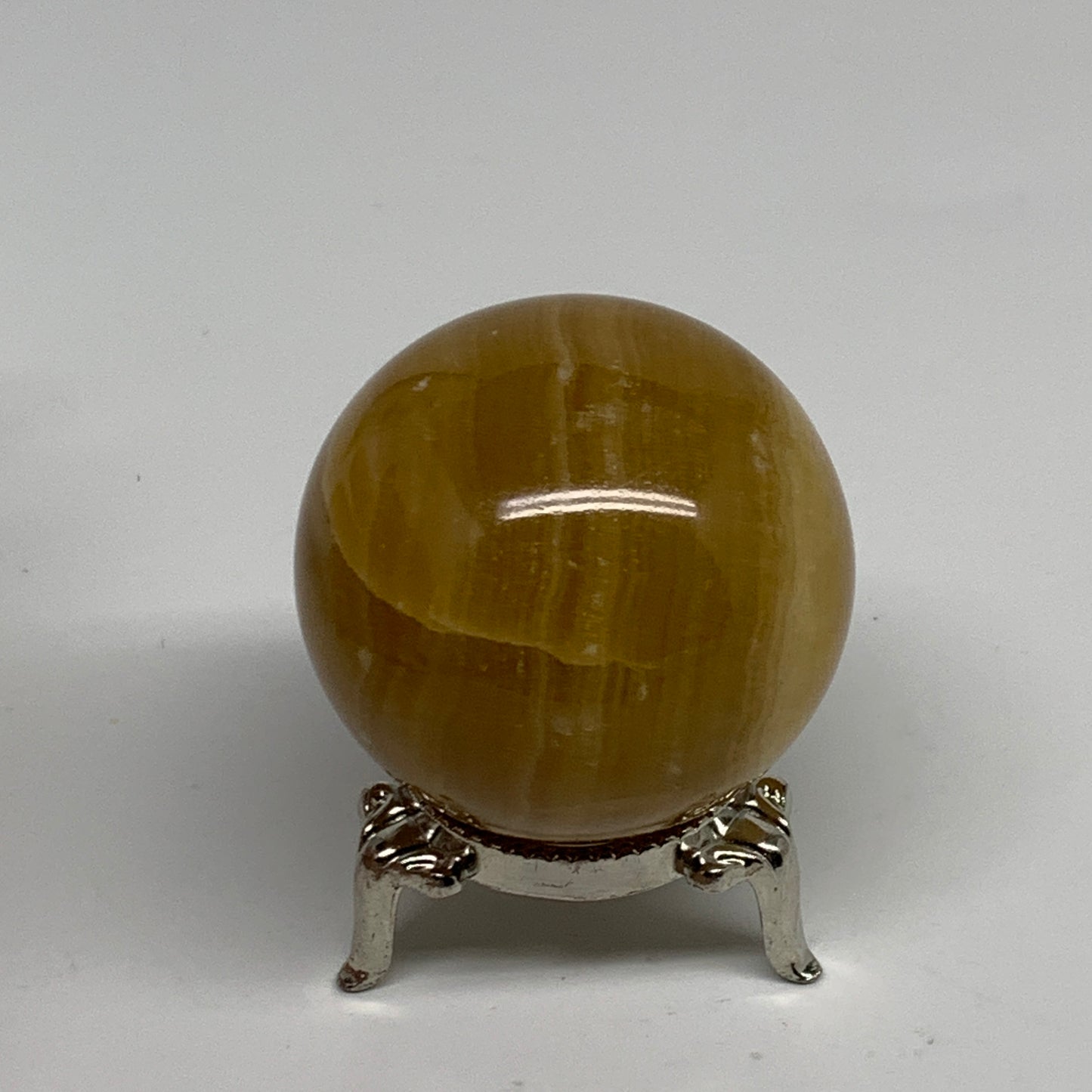 139.9g,1.8"(46mm), Honey Calcite Sphere Polished Gemstone, B35325