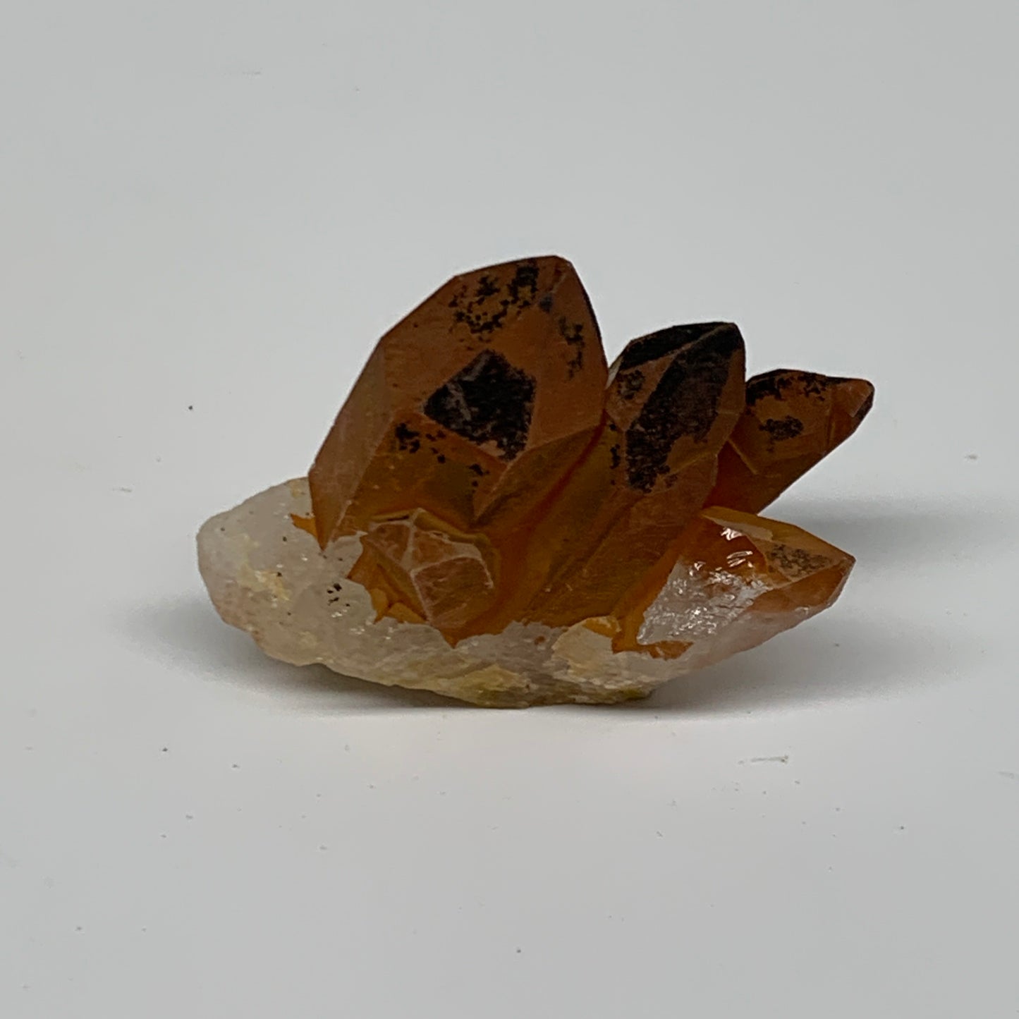 37.9g, 1.6"x1.9"x0.8", Orange Quartz Cluster Crystal Terminated @Brazil, B28903