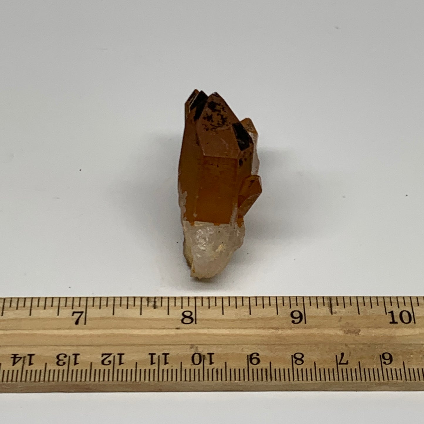 37.9g, 1.6"x1.9"x0.8", Orange Quartz Cluster Crystal Terminated @Brazil, B28903