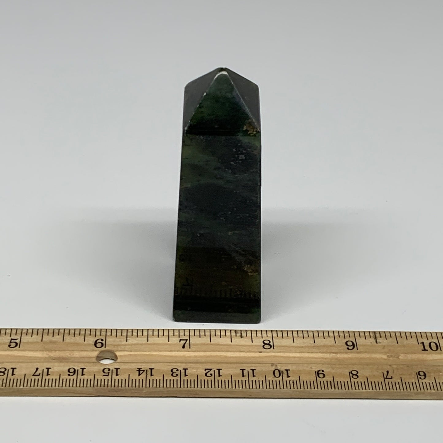 141.2g, 3.4"x1.2"x1.1", Serpentine Point Tower Obelisk Crystal @Pakistan, B29643
