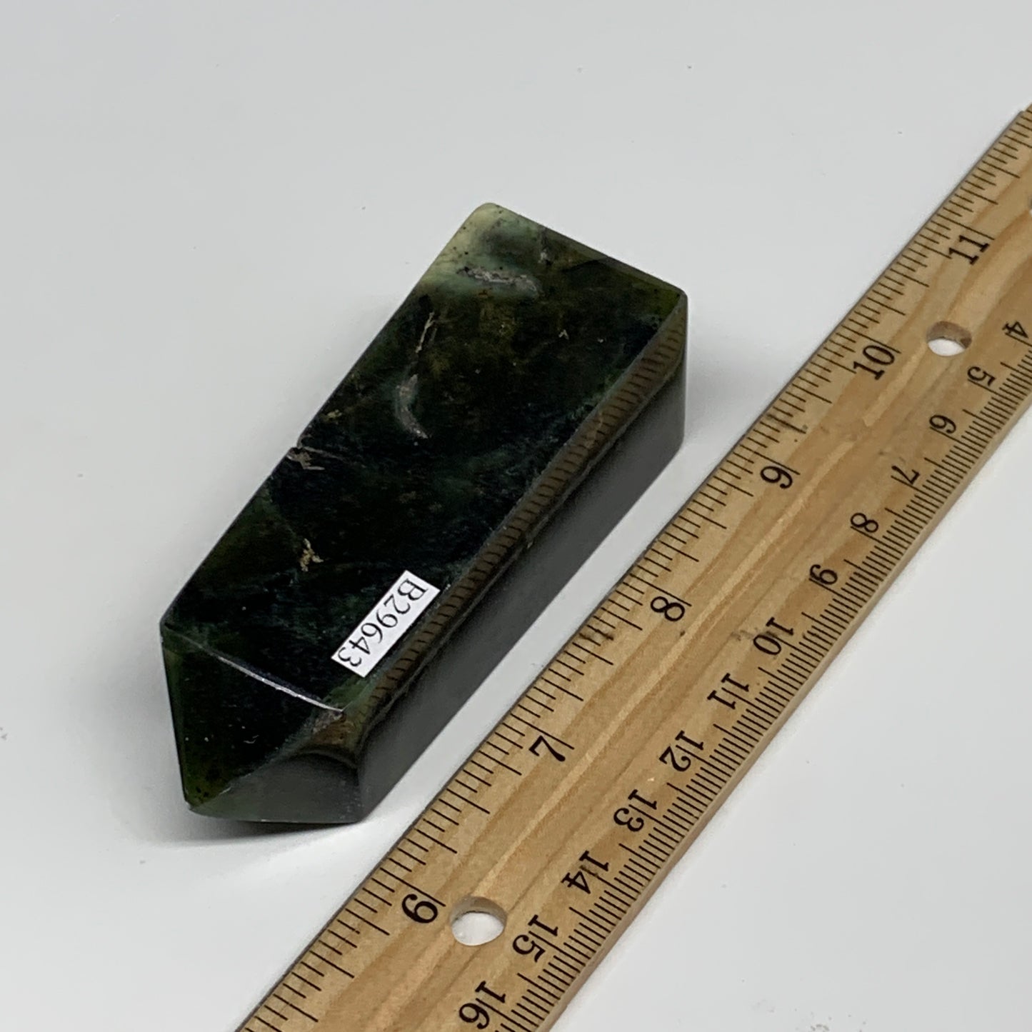 141.2g, 3.4"x1.2"x1.1", Serpentine Point Tower Obelisk Crystal @Pakistan, B29643