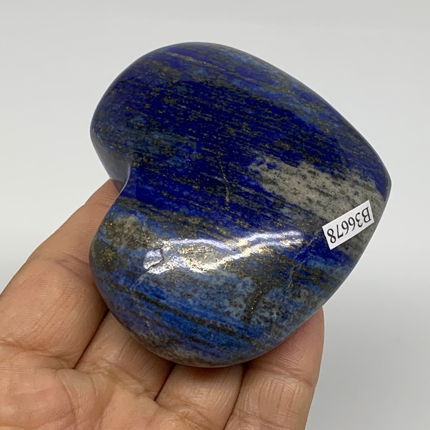0.49 lbs, 2.6"x3"x1.2", Natural Lapis Lazuli Heart Polished Crystal, B36678
