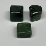 158.8g, 1.1"-1.2", 3pcs, Natural Nephrite Jade Tumbled Stone @Afghanistan,B31909