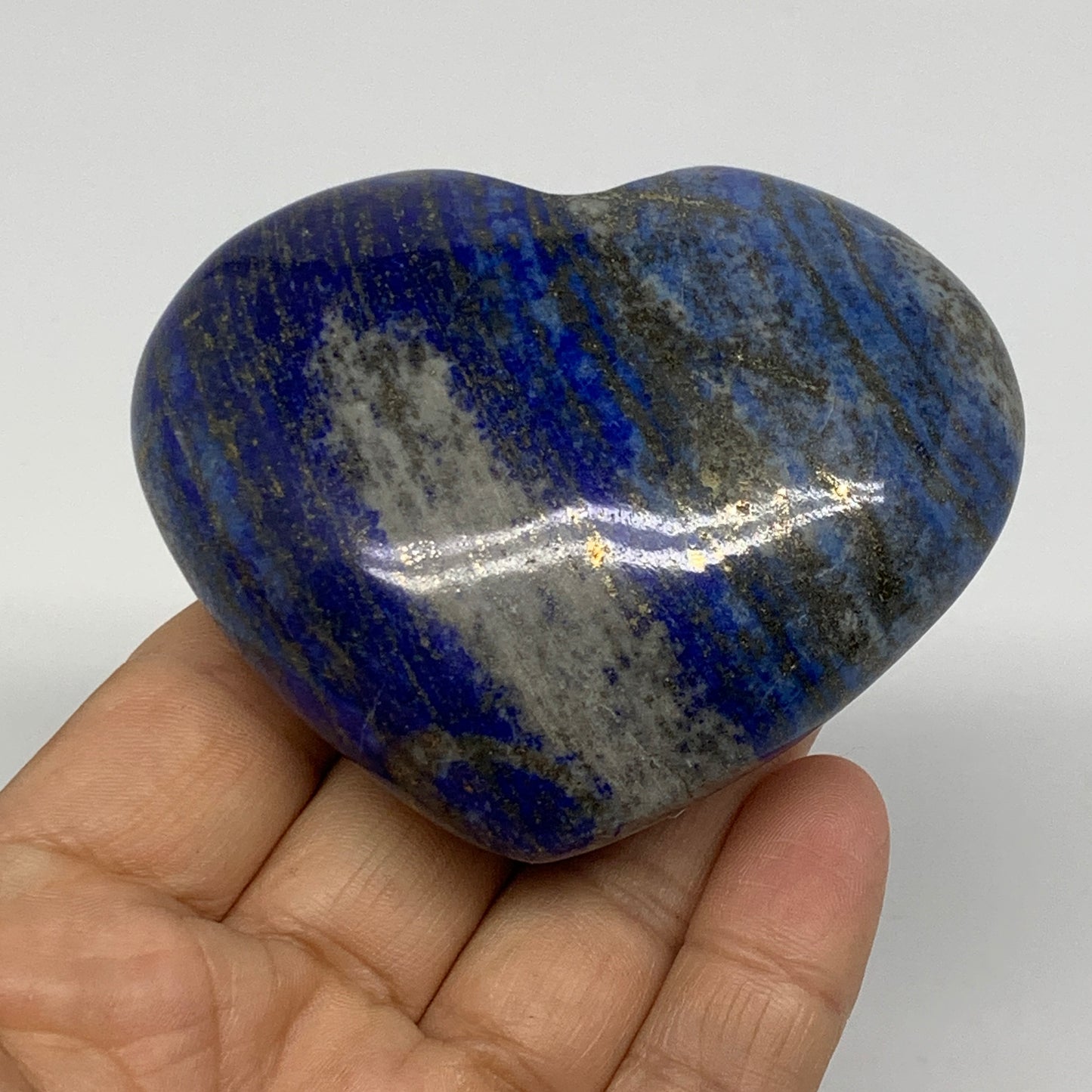 0.49 lbs, 2.6"x3"x1.2", Natural Lapis Lazuli Heart Polished Crystal, B36678