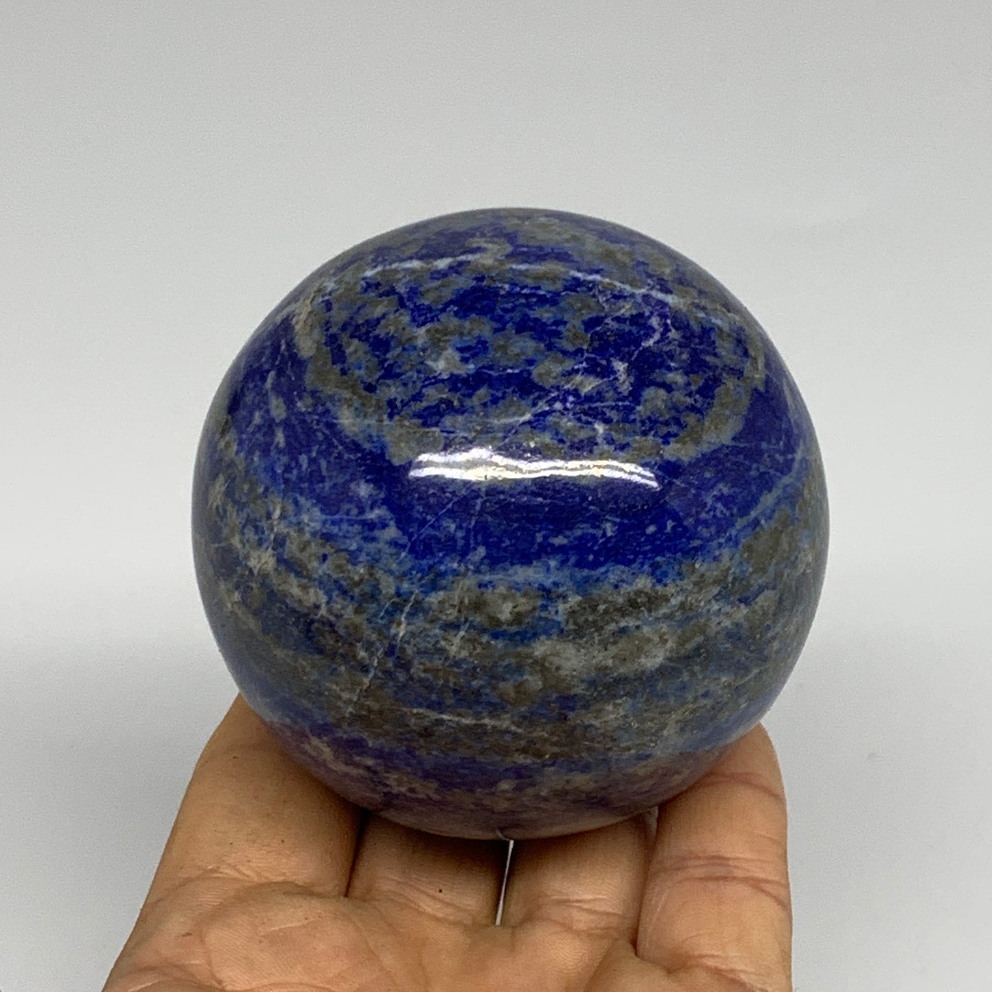 1.27 lbs, 2.8" (71mm), Lapis Lazuli Sphere Ball Gemstone @Afghanistan, B33205