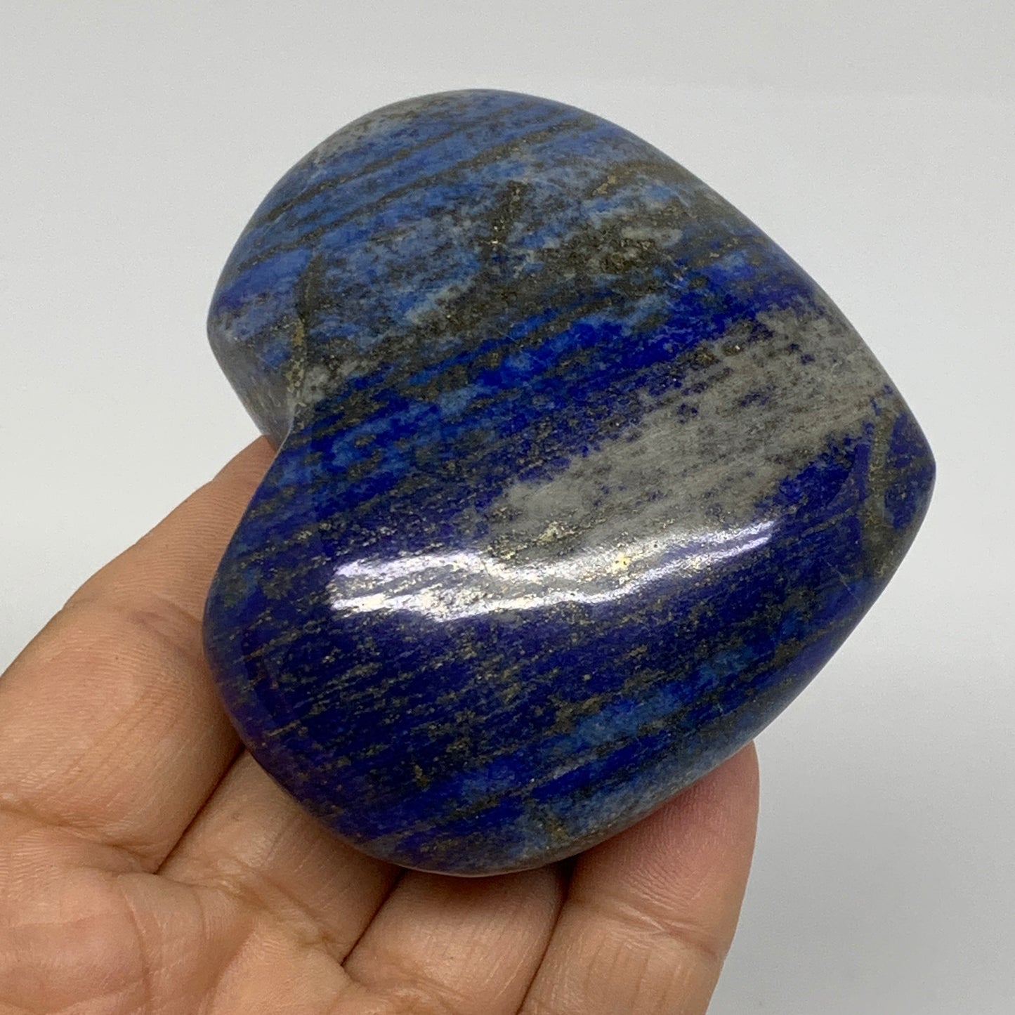 0.49 lbs, 2.6"x3"x1.2", Natural Lapis Lazuli Heart Polished Crystal, B36678