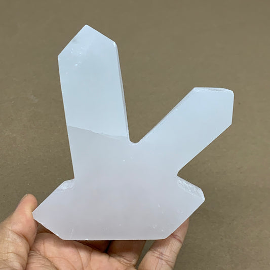 0.84 lbs, 4.3"x3.7"x1.2", Natural Selenite Crystals Carved,Home Decor, B35967