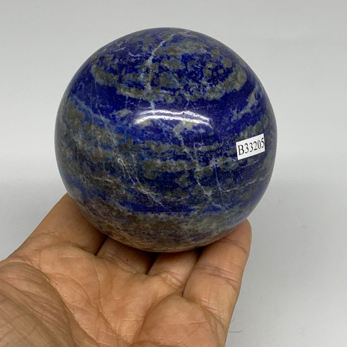 1.27 lbs, 2.8" (71mm), Lapis Lazuli Sphere Ball Gemstone @Afghanistan, B33205