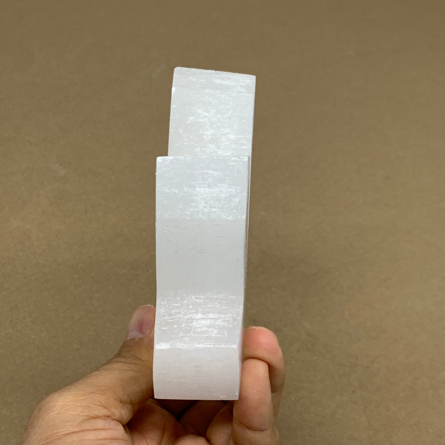 0.84 lbs, 4.3"x3.7"x1.2", Natural Selenite Crystals Carved,Home Decor, B35967