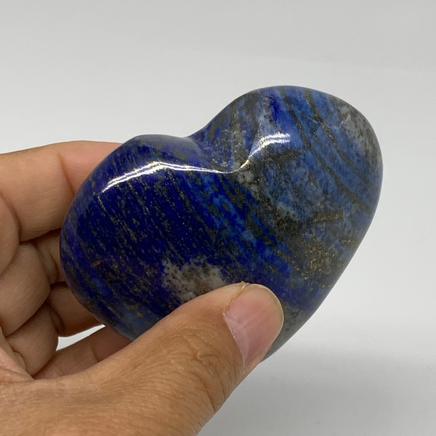 0.49 lbs, 2.6"x3"x1.2", Natural Lapis Lazuli Heart Polished Crystal, B36678