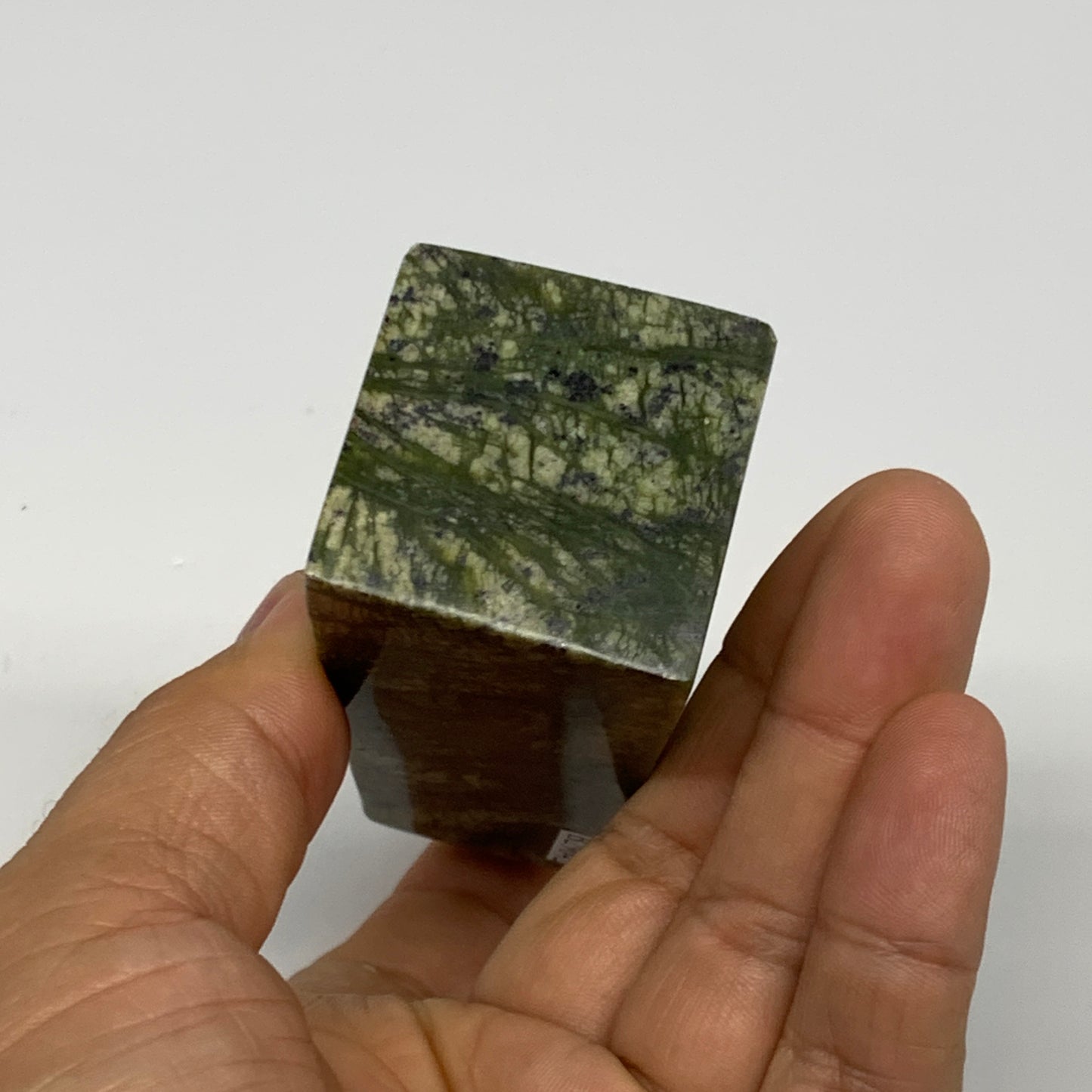 195.4g, 3.5"x1.4"x1.4", Serpentine Point Tower Obelisk Crystal @Pakistan, B29642