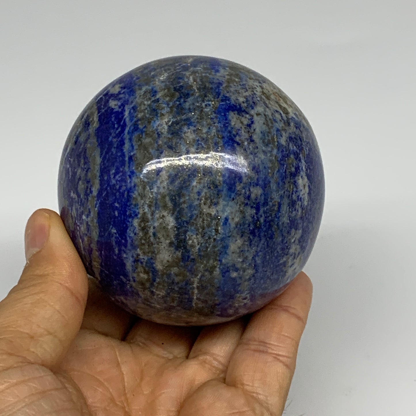 1.27 lbs, 2.8" (71mm), Lapis Lazuli Sphere Ball Gemstone @Afghanistan, B33205