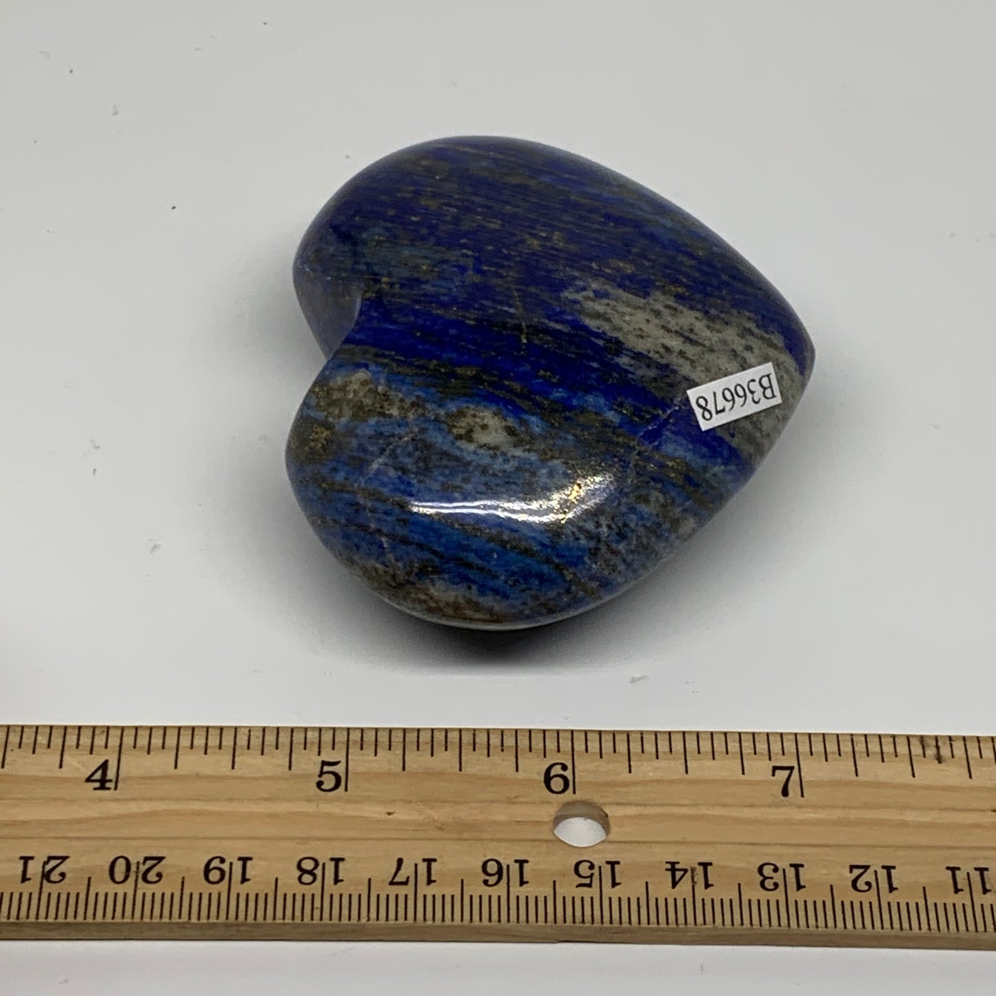0.49 lbs, 2.6"x3"x1.2", Natural Lapis Lazuli Heart Polished Crystal, B36678
