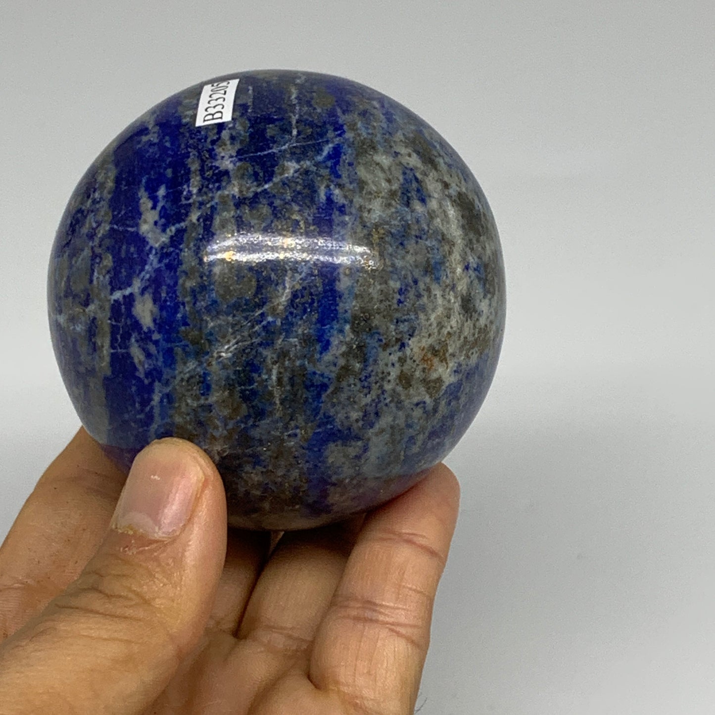 1.27 lbs, 2.8" (71mm), Lapis Lazuli Sphere Ball Gemstone @Afghanistan, B33205