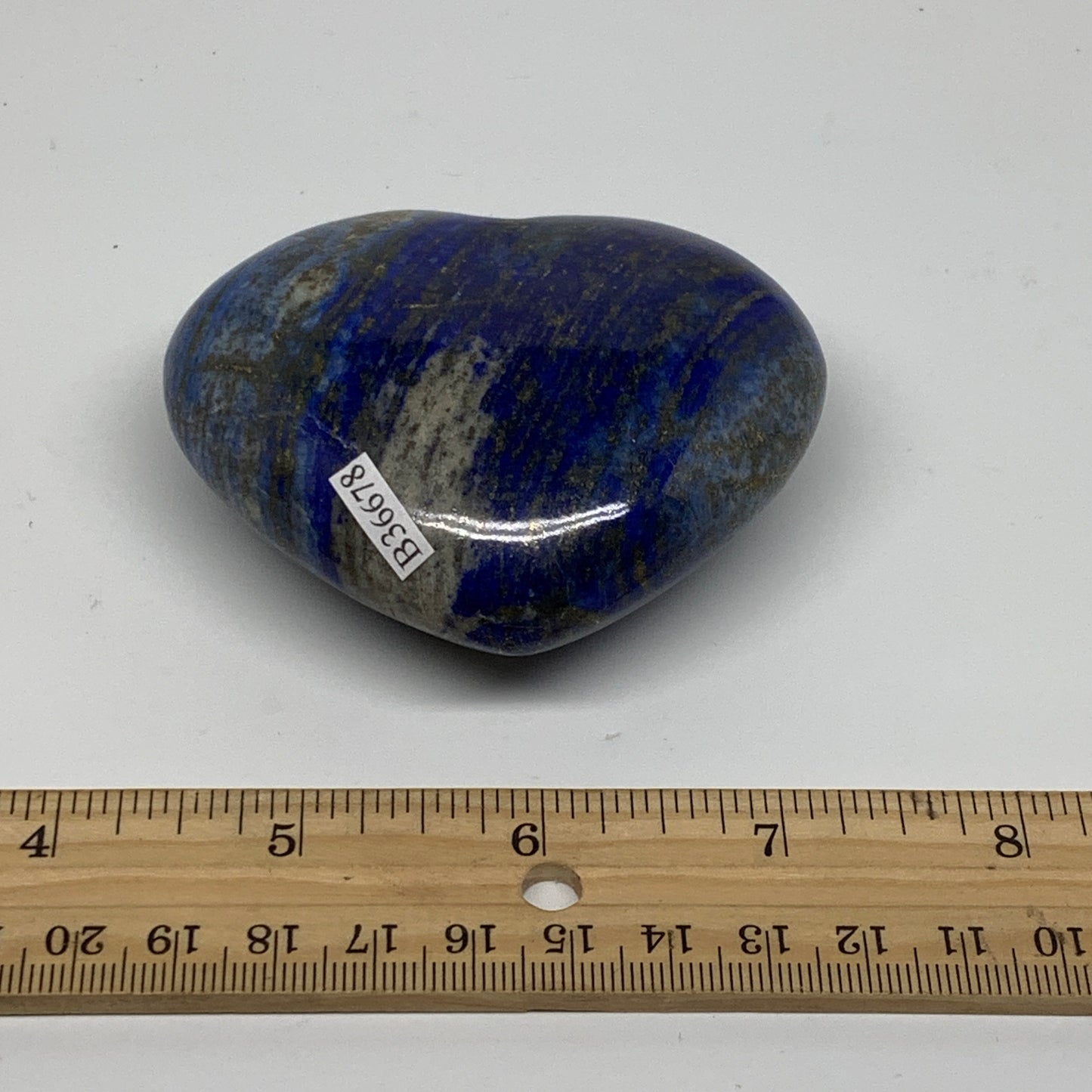 0.49 lbs, 2.6"x3"x1.2", Natural Lapis Lazuli Heart Polished Crystal, B36678