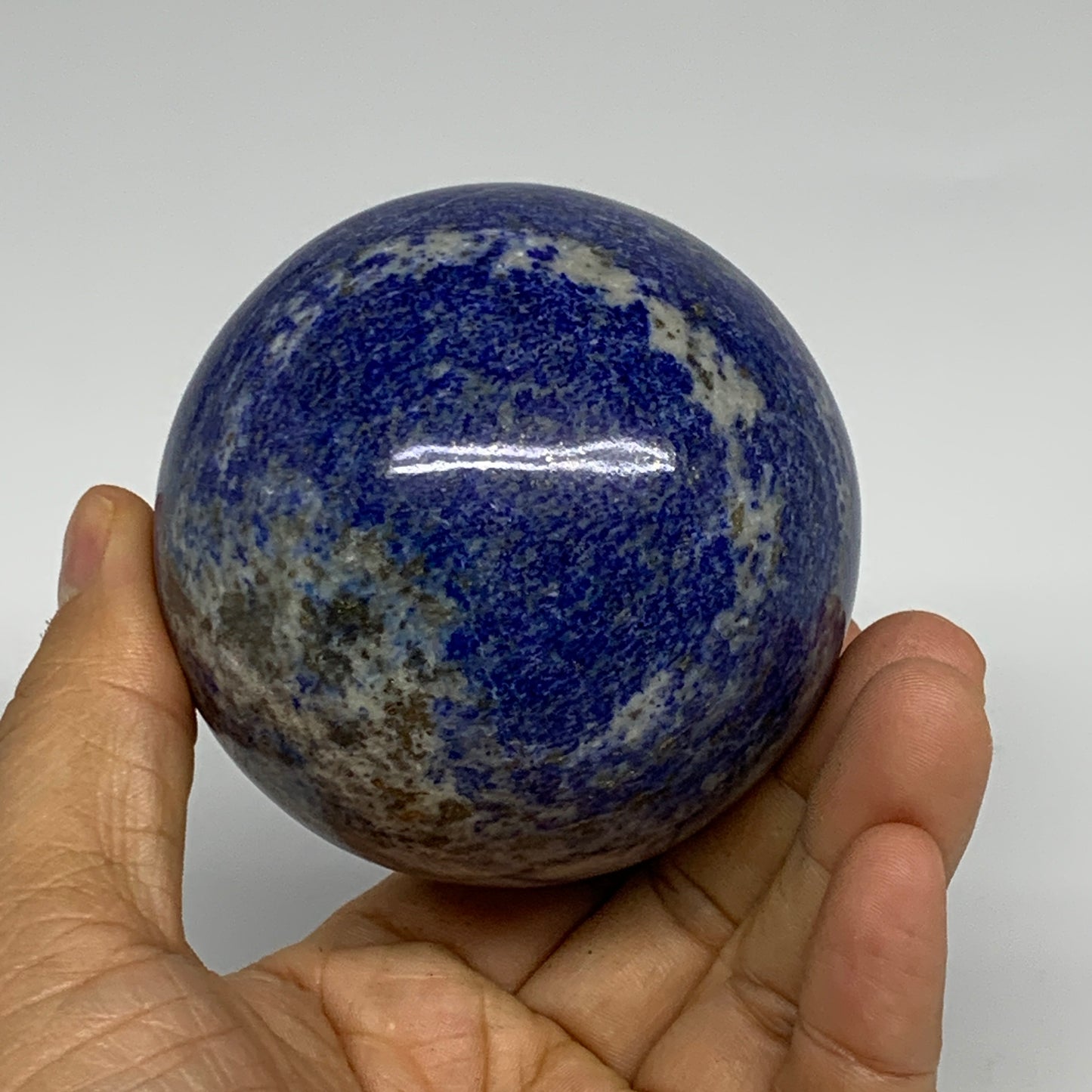 1.27 lbs, 2.8" (71mm), Lapis Lazuli Sphere Ball Gemstone @Afghanistan, B33205