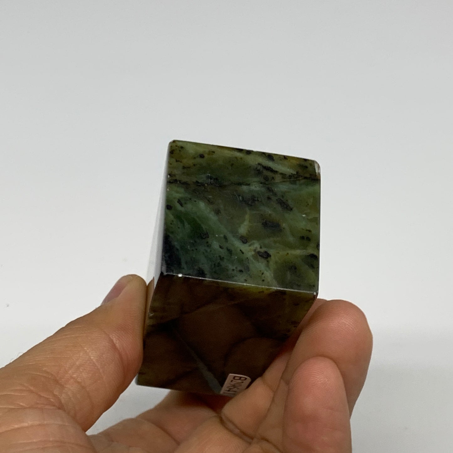 168.1g, 3.2"x1.2"x1.3", Serpentine Point Tower Obelisk Crystal @Pakistan, B29641