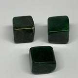 183.8g, 1.1"-1.2", 3pcs, Natural Nephrite Jade Tumbled Stone @Afghanistan,B31910