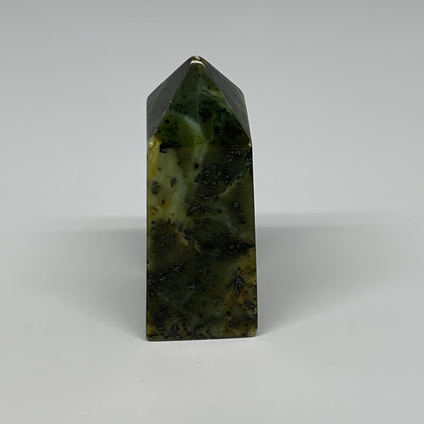 168.1g, 3.2"x1.2"x1.3", Serpentine Point Tower Obelisk Crystal @Pakistan, B29641